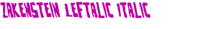 Zakenstein Leftalic Italic